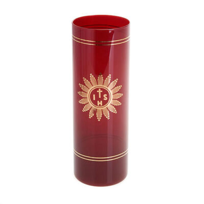 bicchiere vetro rosso rubino per santissimo