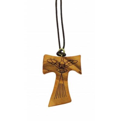 Tau in legno con Spirito Santo