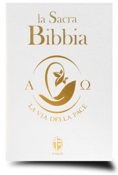 La Sacra Bibbia. La via della Pace. Edizione piccola in ecopelle bianco