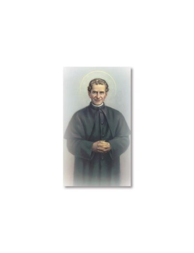 San Giovanni Bosco, santino con preghiera